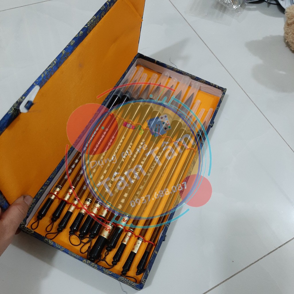 Bộ cọ thư pháp, cọ thư pháp bộ 5 cây, bộ 7 cây, bộ 9 cây, bộ 11 cây-dụng cụ vẽ tâm tâm