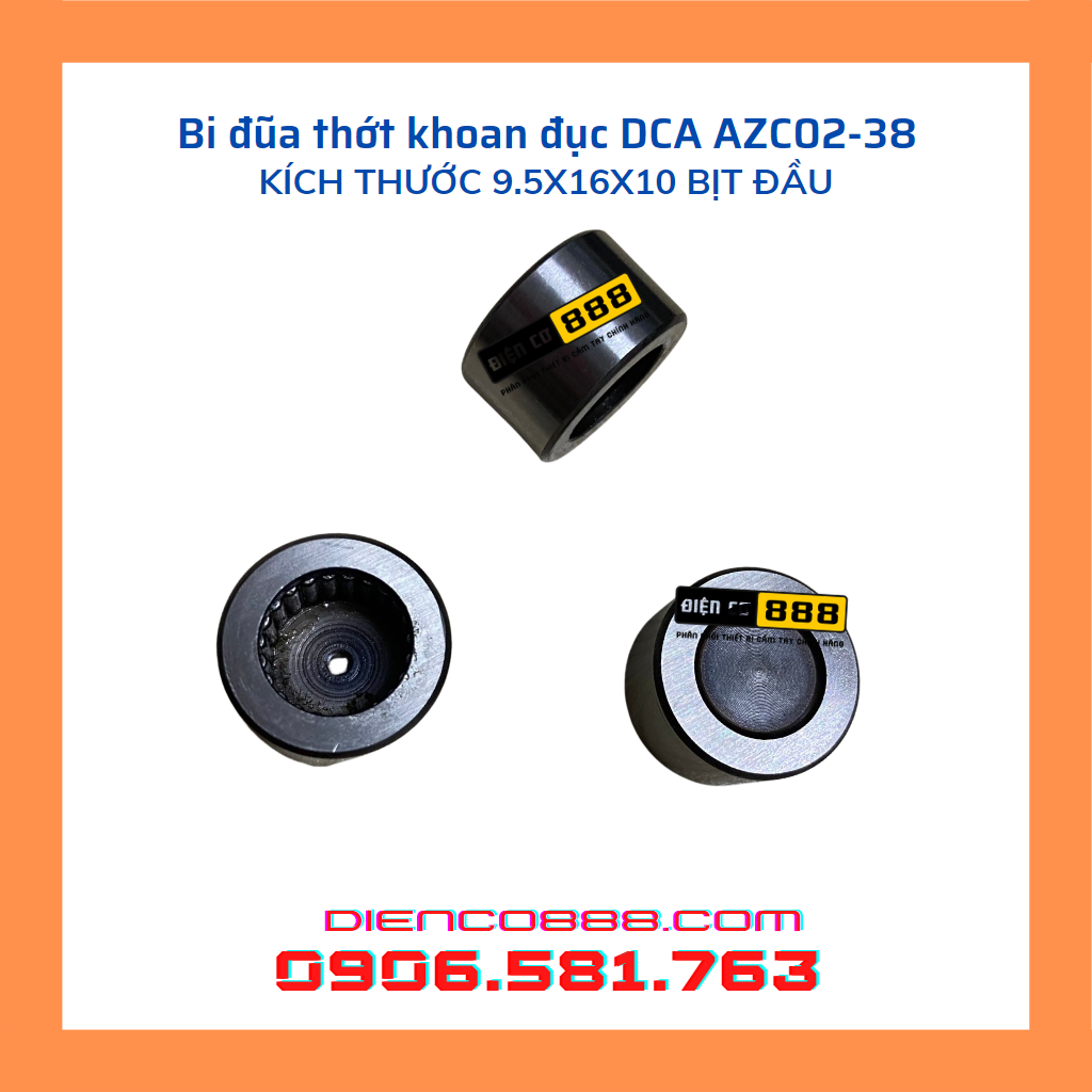 Bi đũa thớt dca 02-38 kích cỡ 9.5 x 16mm bít một đầu