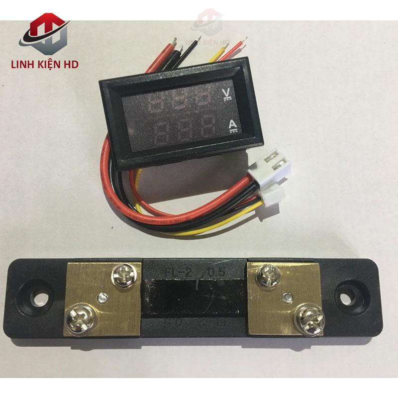Đồng hồ volt ampe 50a - 0-100v