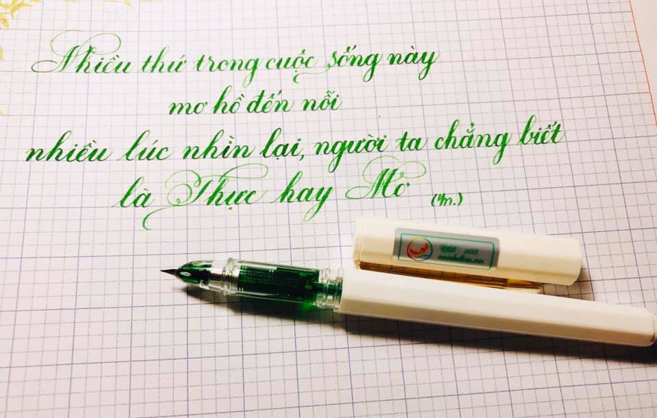 Nút máy Cánh Diều CD103 ngòi lá tre thanh đậm