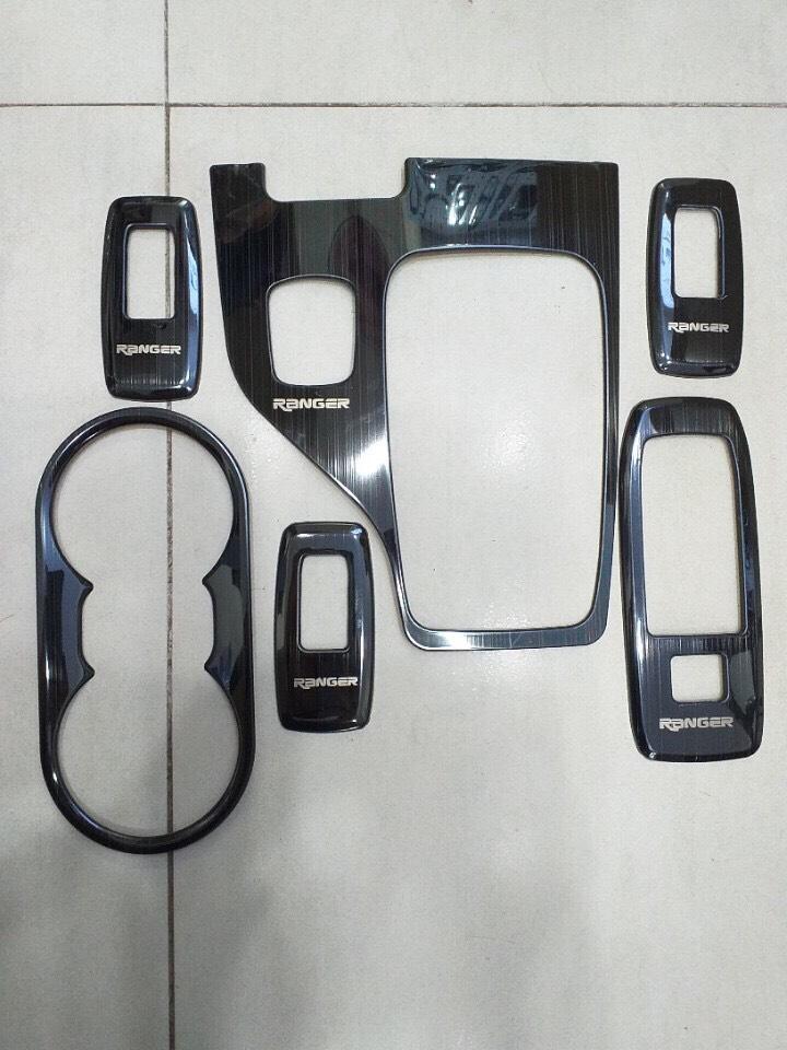 Bộ ốp nội thất titan xe Ford Ranger 6 chi tiết