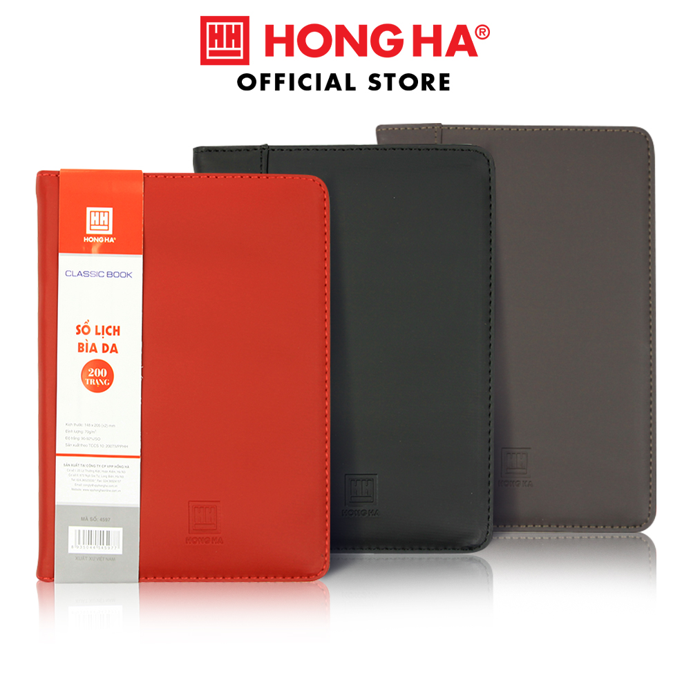 Sổ lịch da Classic Book A5 Hồng Hà 200 trang - 4597