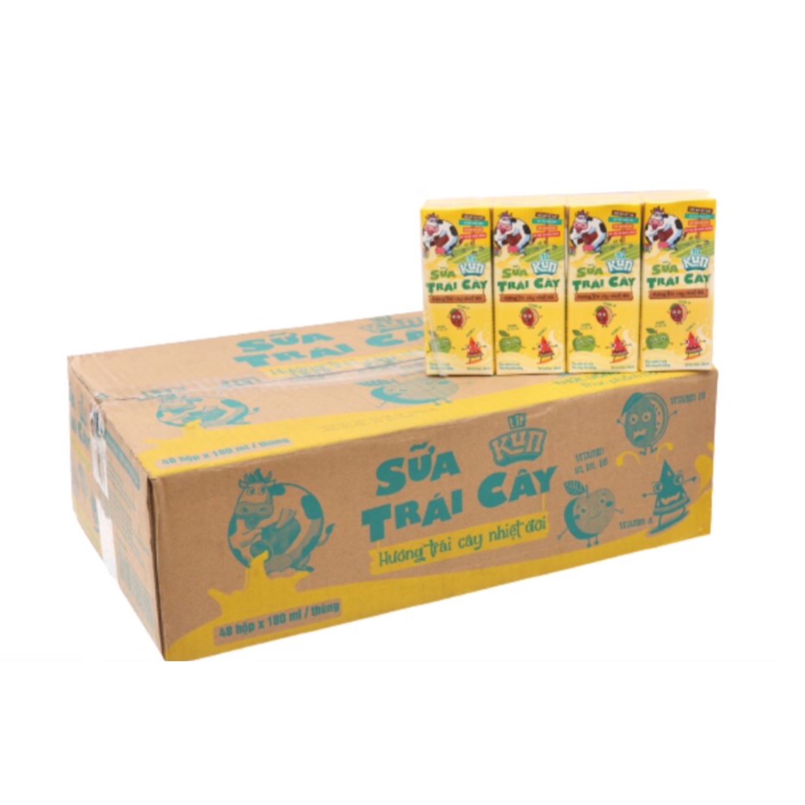 Sữa kun trái cây nhiệt đới 180ml