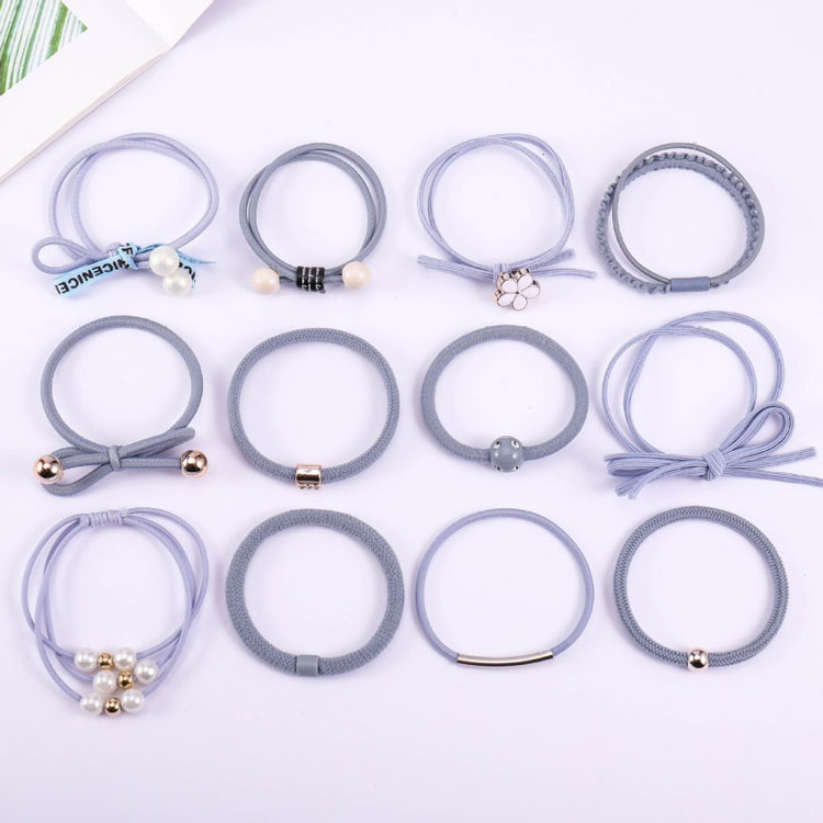Hộp 12 dây cột tóc Hàn Quốc đẹp trẻ trung