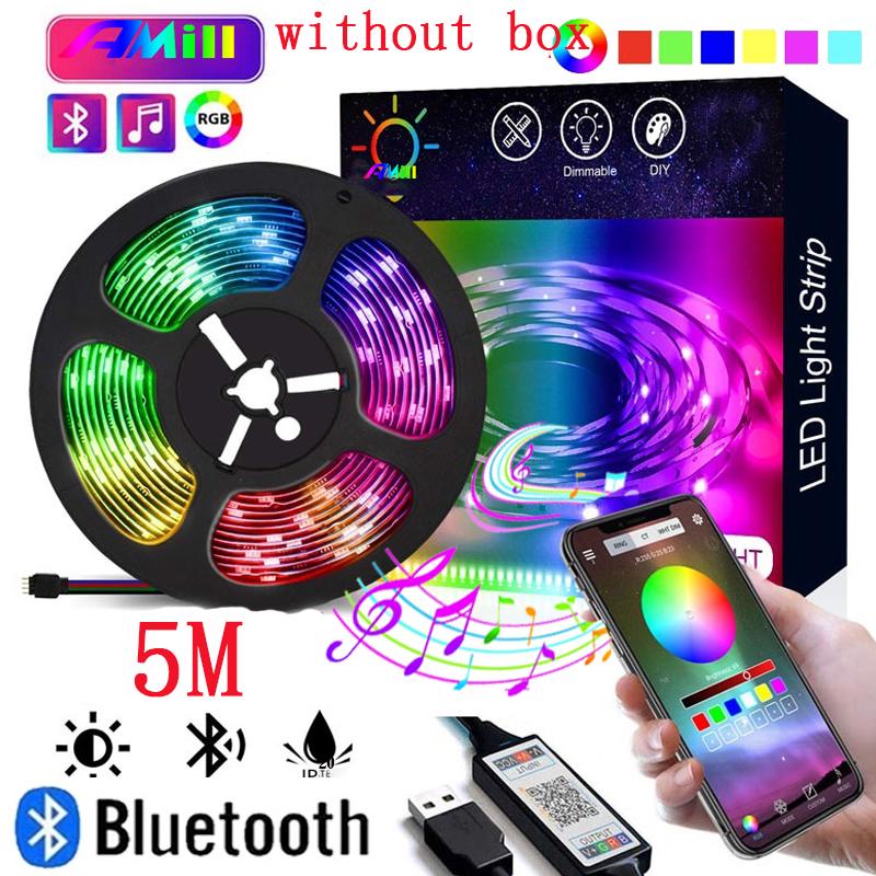 Cuộn dây đèn led dán tiktok, dây đèn led RGB 5050, dây đèn led trang trí màu sắc sống động dây đèn bluetooth, Led dán điều khiển app và remote, đèn dây trang trí, led rgb 16 triệu màu bảo hành 12 tháng
