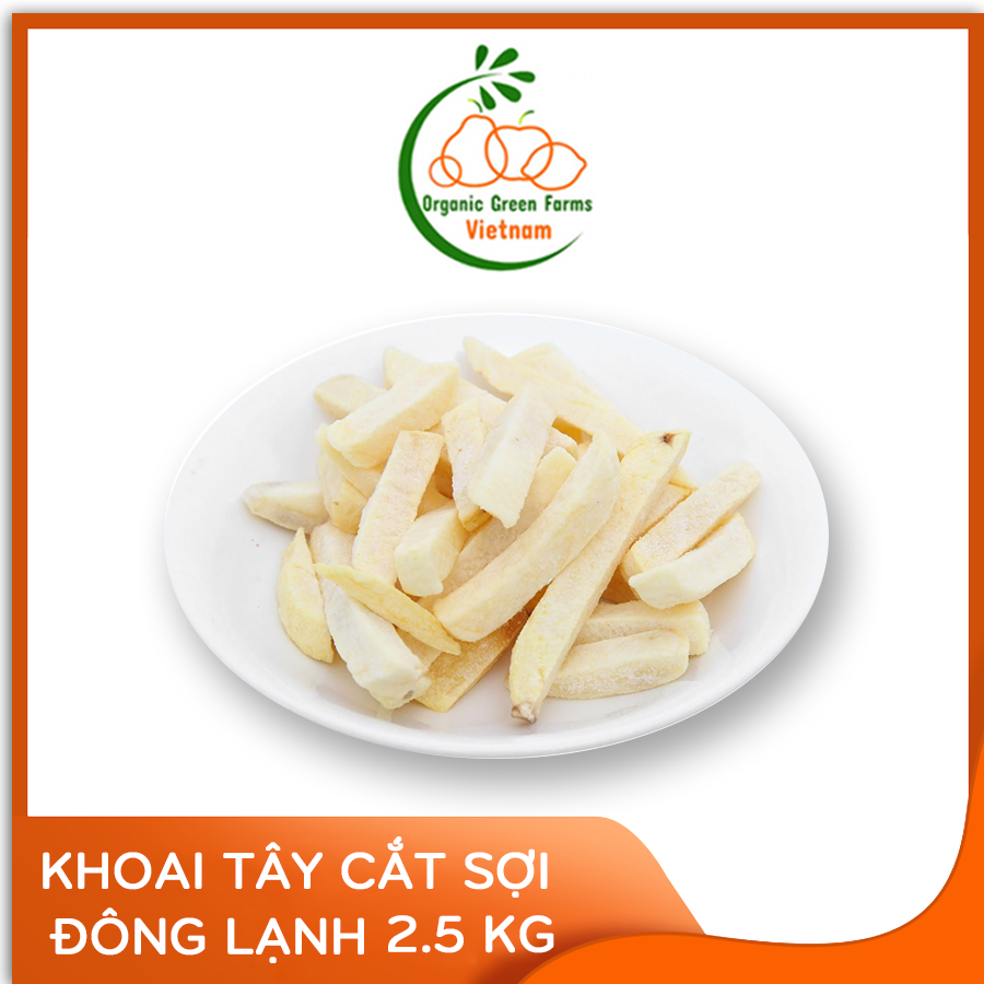 [OGF] - Khoai tây cắt sợi đông lạnh 9x9mm (2,5 kg) - Thích hợp chiên giòn bao ngon - [Giao nhanh TPHCM]