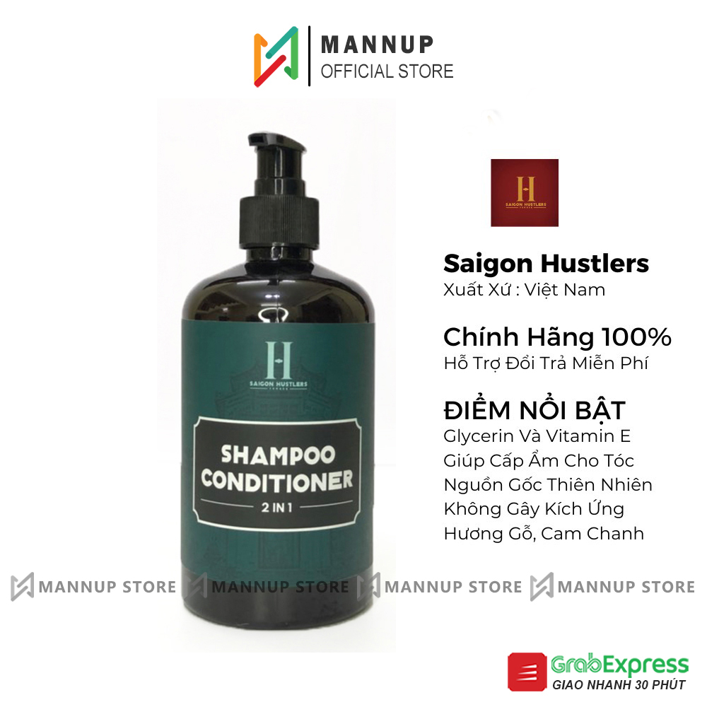 Dầu Gội Xả Shampoo Conditioner 2 in 1 Saigon Hustlers 500ml