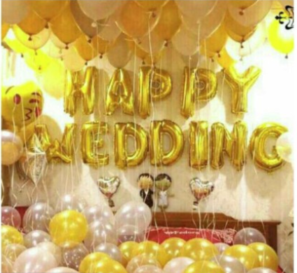 Bóng chữ Happy Wedding - trang trí Đám cưới Tân Hôn