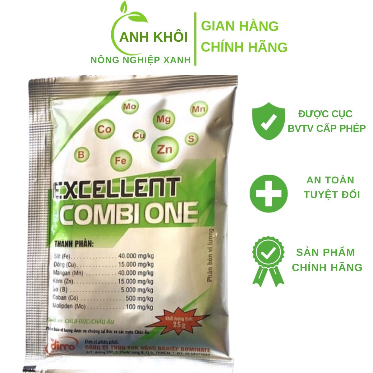Phân bón vi lượng combi one 2.5g nhập khẩu đức