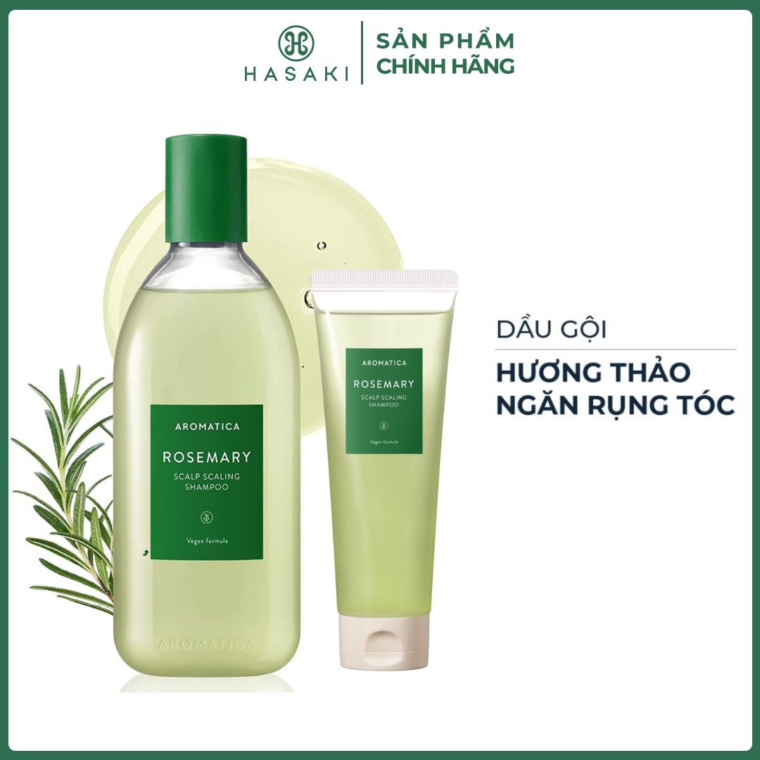 Dầu Gội Aromatica Hương Thảo Ngăn Rụng Tóc Rosemary Scalp Scaling Shampoo Hasaki Sản Phẩm Chính Hãng