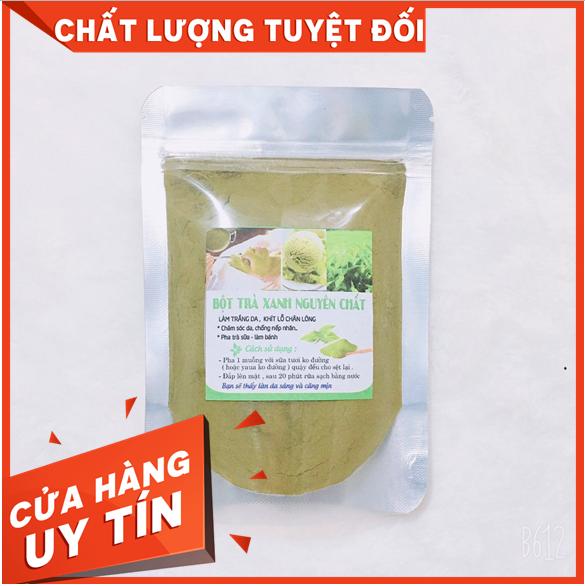 Bột trà xanh đắp mặt nguyên chất -T.r.i Mụn trắng da (50G~100G)