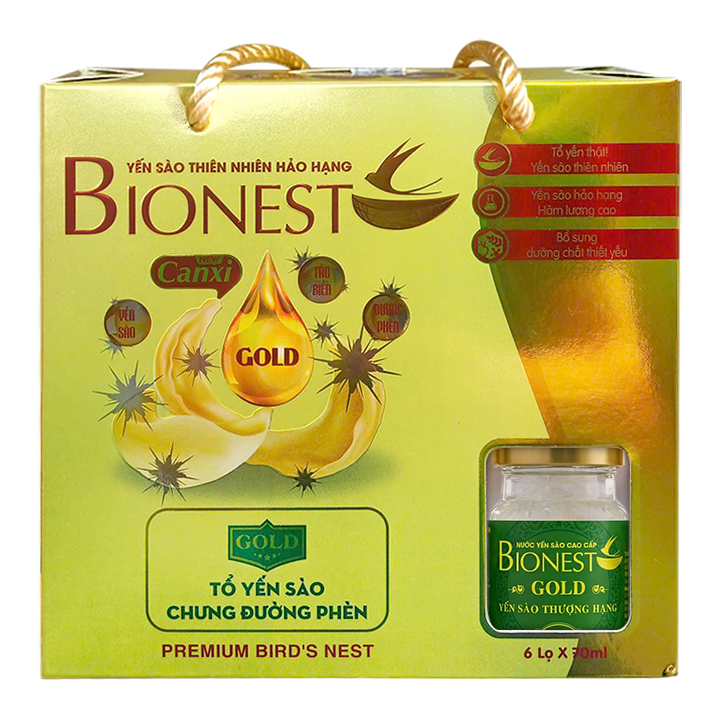 Yến sào Bionest gold thượng hạng 587mg yến khô nguyên chất - hộp tiết kiệm
