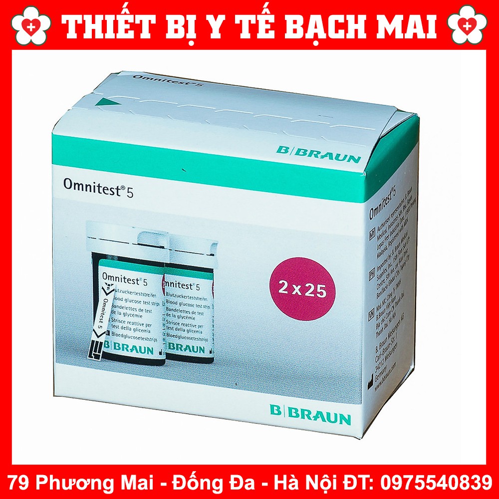 Que thử đường huyết omnitest 5 - hộp 50 test