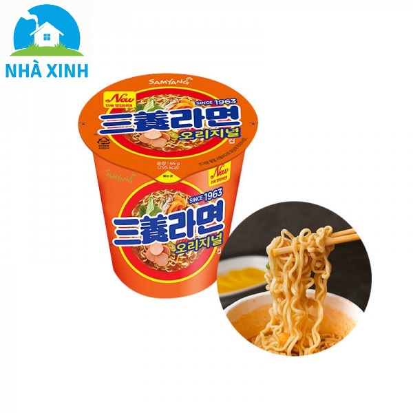 Combo 3 Ly Mì ly Samyang Ramen Original Hàn Quốc 65g Mì nước truyền thống