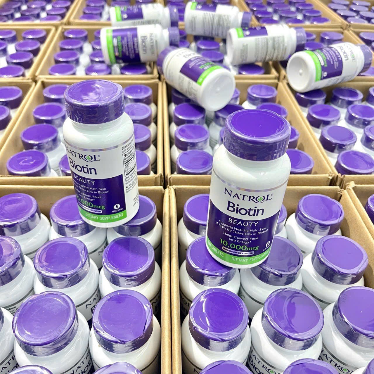 Viên uống mọc tóc natrol biotin 10.000 mcg 100 viên - mỹ