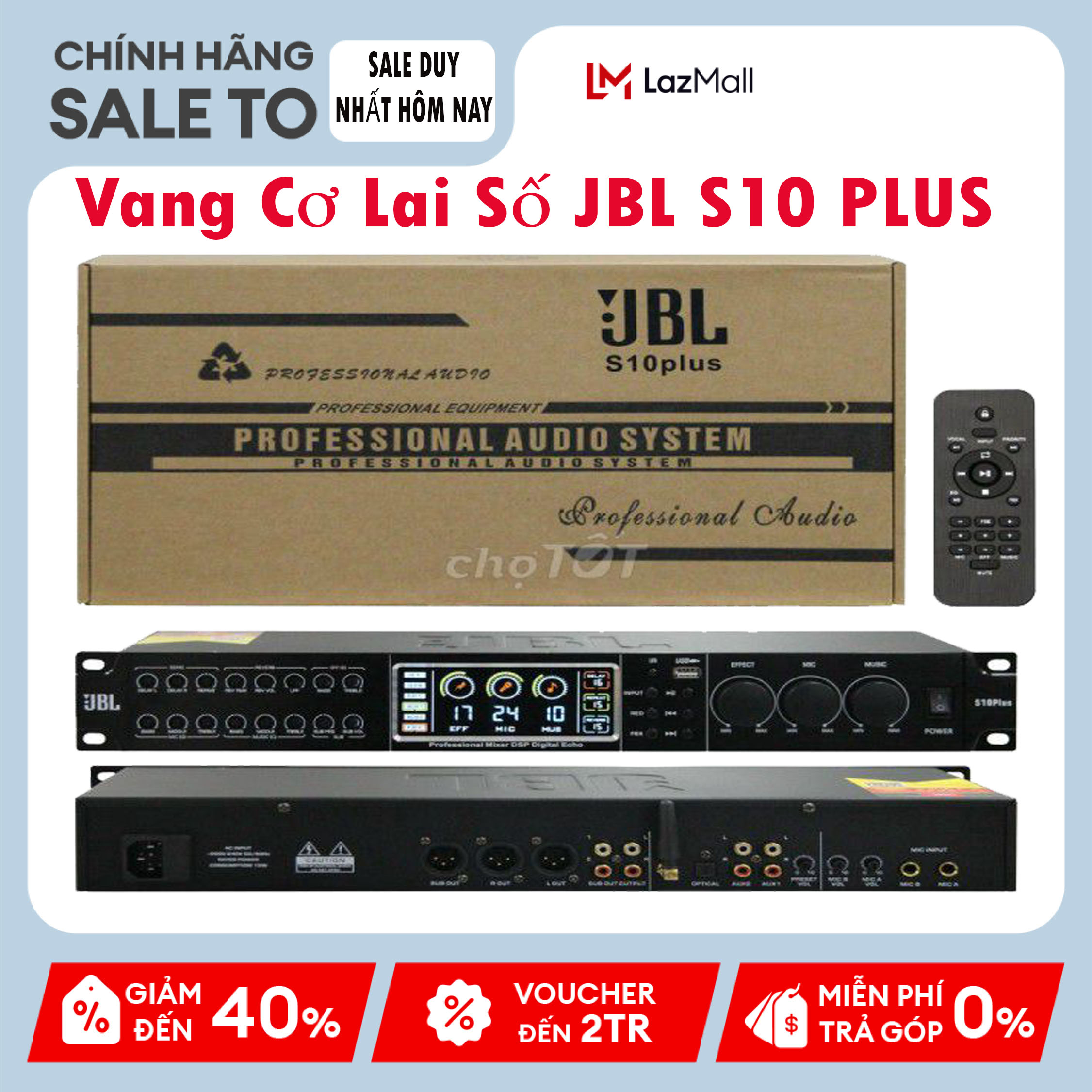 Vang Cơ Lai Số JBL S10 Plus 48 BIT Reverb Siêu Mượt Chống Hú Tuyệt Đối 8 Chế Độ Effect Echo Mượt Mà Chuyên Nghiệp Cổng Sub Riêng Biệt Đầy Đủ Kết Nối Bluetooth AV USB Coaxial.. Hát Cực Hăng