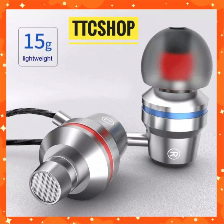 Tai Nghe SB1 Siêu Bass TTC/Tai nghe có dây jack 3.5mm/tai nghe siêu bass có mic, tăng giảm âm lượng/tai nghe
