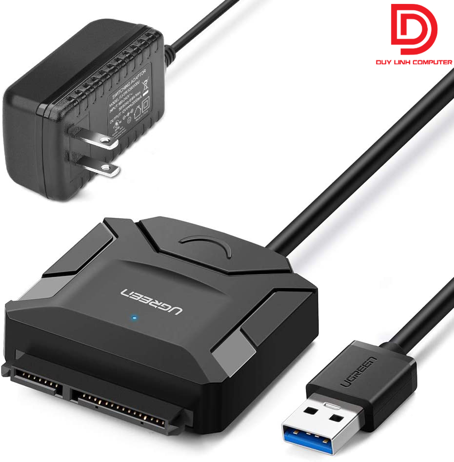 Cáp chuyển usb 3.0 to sata - ugreen ug-20231 + nguồn phụ ugreen 20231