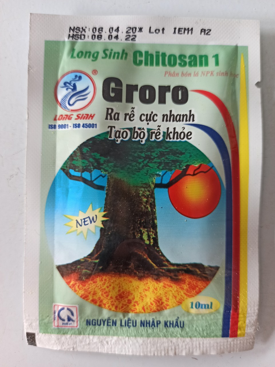 Phân bón lá npk sinh học groro - ra rễ cực mạnh - gói 10ml