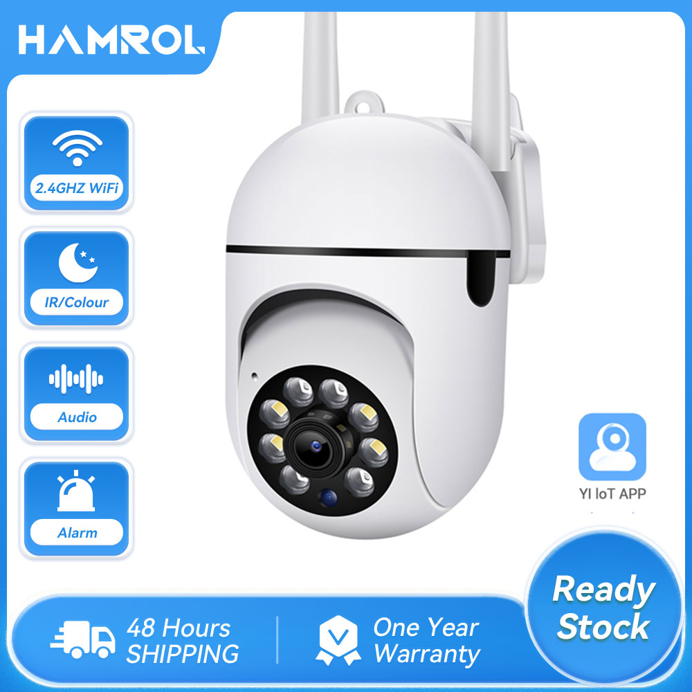 Hamrol yi lot 3mp 5g ptz wifi ip camera auto tracking 2mp color night vision motion detection alarm home cctv security camera