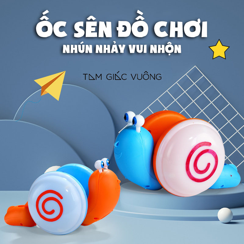 [Tặng Dây Kéo] Ốc Sên Ngộ Nghĩnh Kéo Đi Nhún Nhảy Vui Nhộn Cho Bé Bằng Nhựa - Đồ Chơi Trẻ Em
