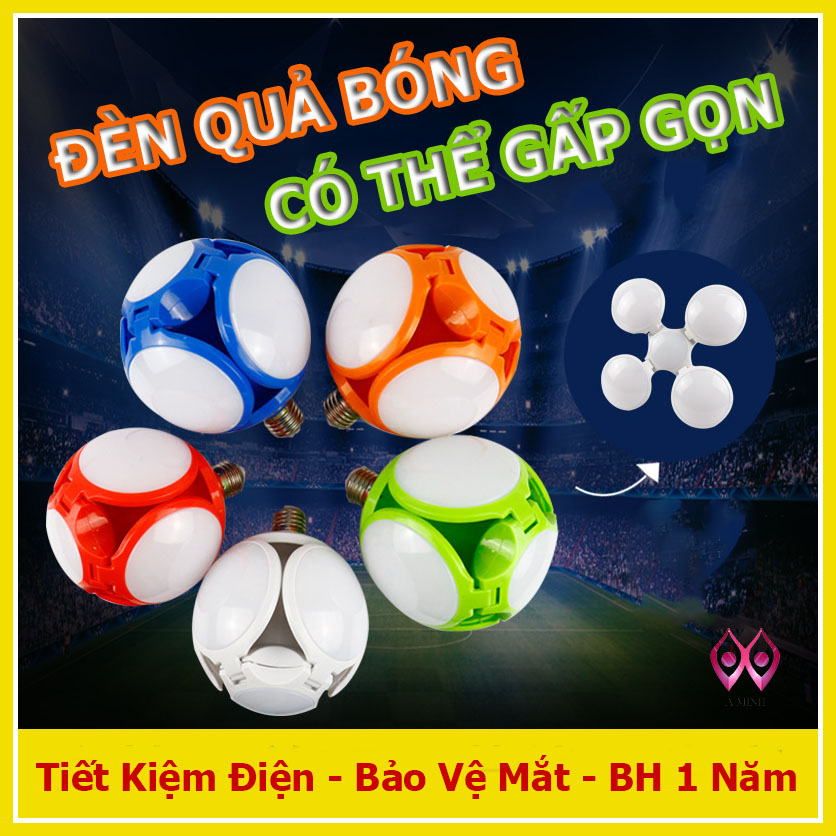 ĐÈN TRẦN HÌNH QUẢ BÓNG 4 CÁNH CÓ THỂ GẤP GỌN UFO-40W-E27（Ánh sáng trắng）bảo hành 1 năm