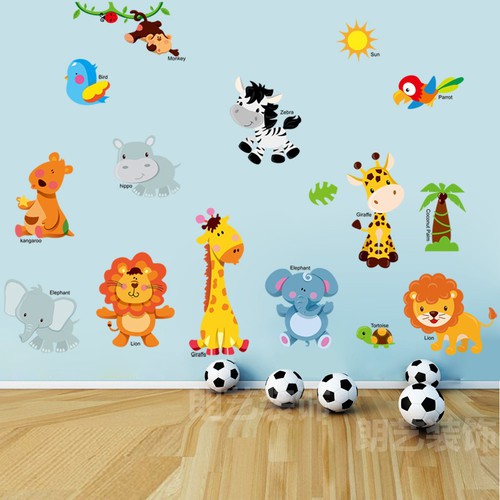 Decal dán tường vườn thú số 4