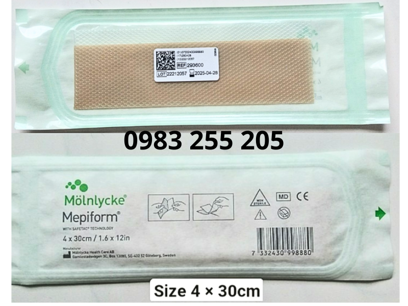 Miếng dán liền sẹo Mepiform hãng sản xuất Molnlycke – Thụy Điển