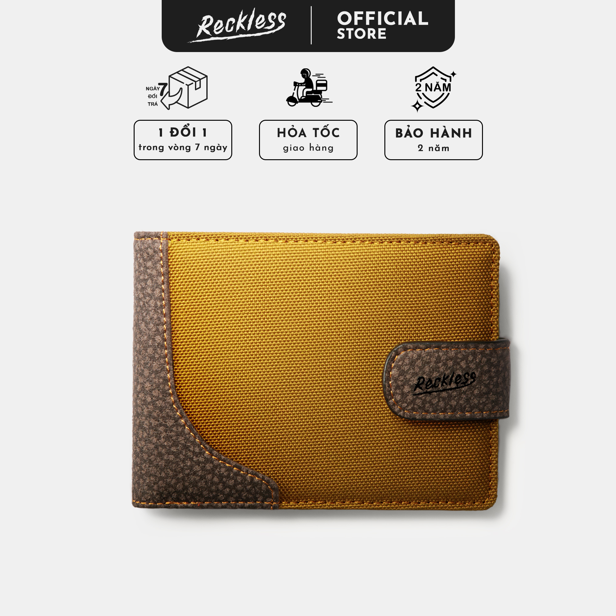 Ví Vải Gập Ngang Phối Da Thomas Wallet Reckless - Thomas Wallet - Vải Polyester Kháng Nước