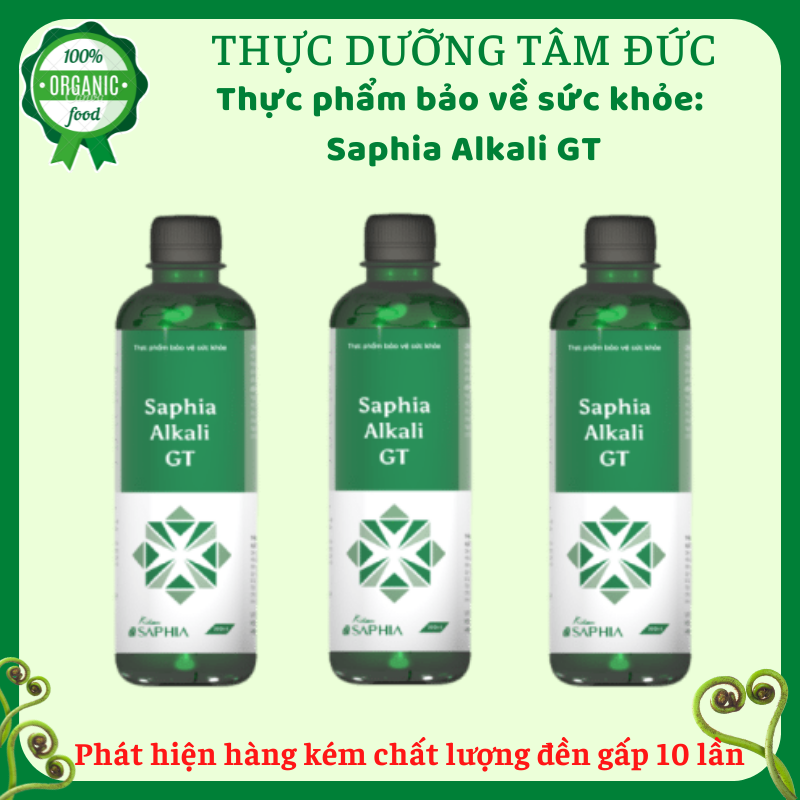 Kiềm gan thận - Thực phẩm bảo về sức khỏe Saphia Alkali GT chai 300ml