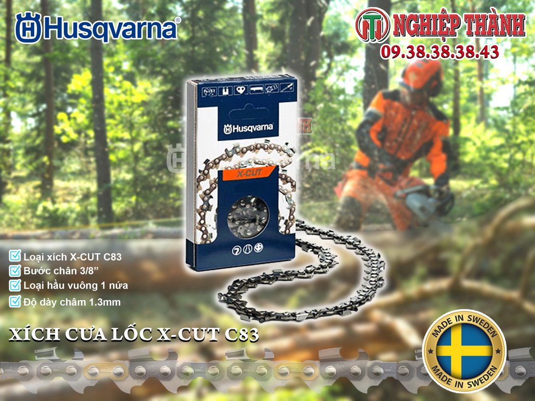Xích Cưa, Sên Cưa Lốc Husqvarna Thụy Điển