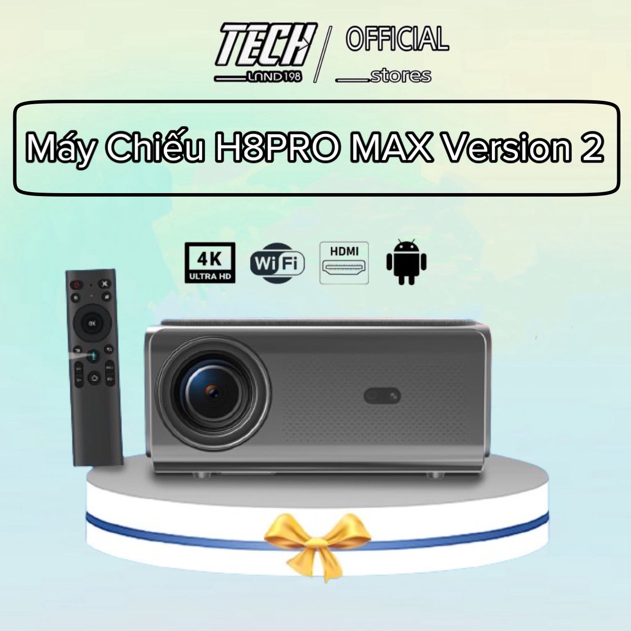 Máy Chiếu Mini H8PRO MAX Version 2 - Movie Legend - Full HD 1080P - Hỗ Trợ 4K