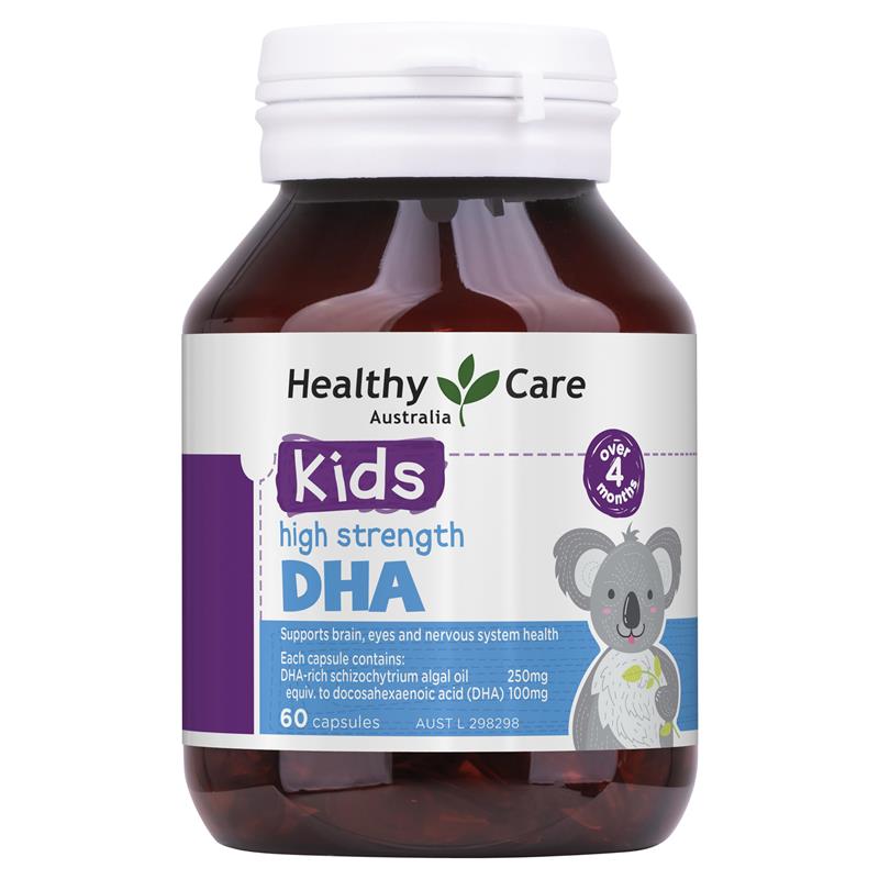 [HCM]Viên uống Healthy Care Kids High Strength DHA cho bé 60 viên - bổ sung DHA cho bé