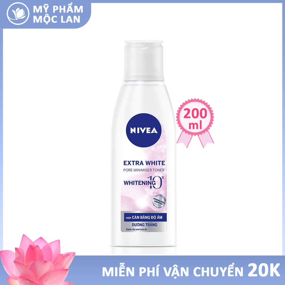 Nước hoa hồng Nivea, Toner Nivea  dưỡng ẩm, trắng da, thu nhỏ lỗ chân lông 200ml - Mỹ phẩm Mộc Lan