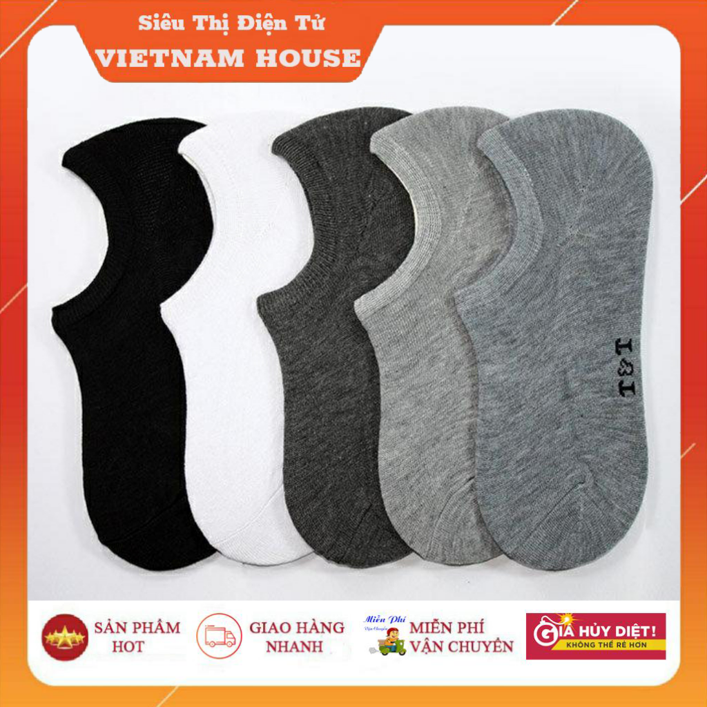 🔴ĐANG SALE🔴VỚ NAM💥COMBO 5 ĐÔI VỚ LƯỜI COTTON CHẤT LƯỢNG - HÀNG CÔNG TY.