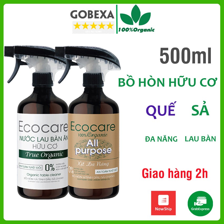Xịt lau bàn Ecocare, xịt đa năng Ecocare hữu cơ dùng cho mọi bề mặt 500ml