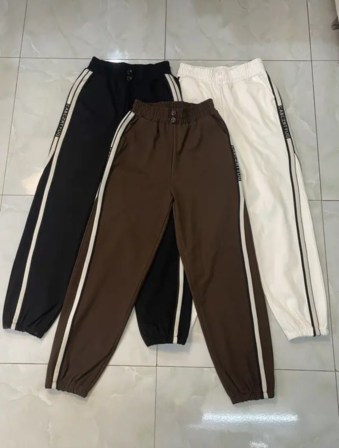 Quần baggy bigsize. quần jogger lưng chun cạp cao. vải umi hàn cao cấp co giãn 4 chiều lưng thun phối dây viền