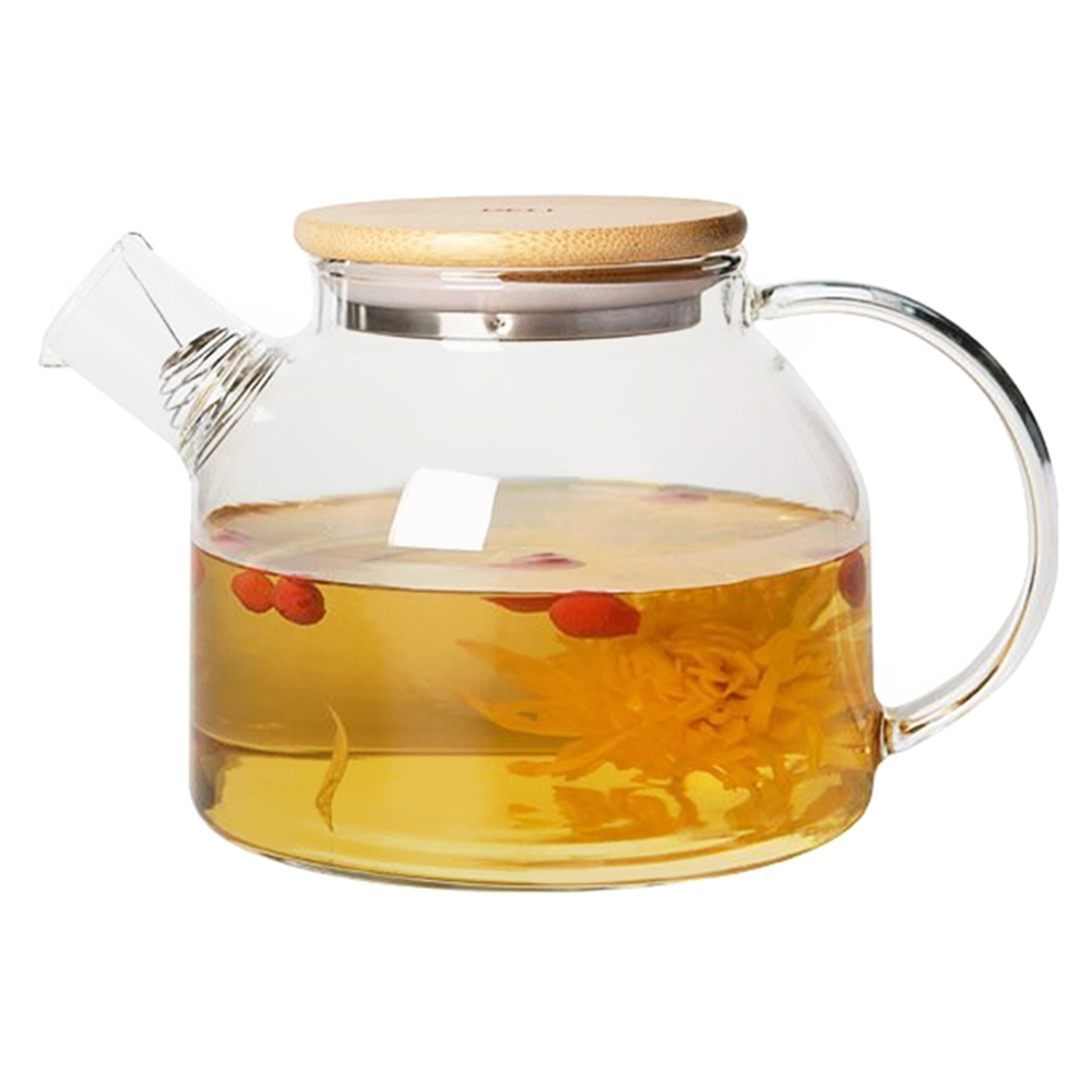 Bình trà thủy tinh deli nắp gỗ 1 lít - gph20