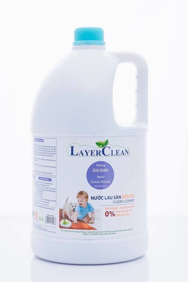 Nước giặt hữu cơ layer clean hương gió biển 5 lít - nước giặt dành cho da nhạy cảm