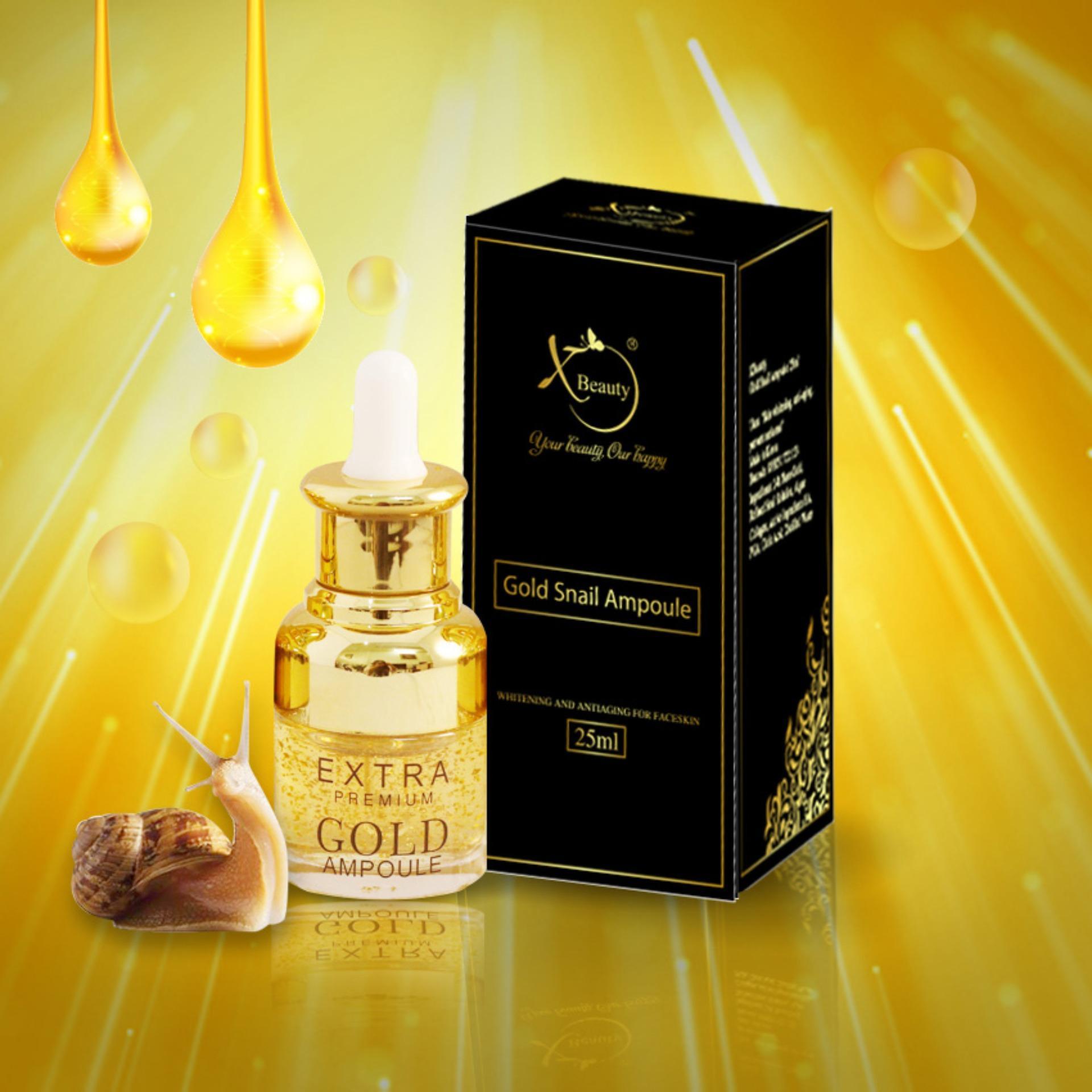 Bộ Combo Serum Ốc Sên XBeauty Gold Snail Ampoule 25ml Hàn Quốc + XBeauty Perfume E-Voucher trị giá 350.000đ. Serum Ốc Sên Gold Perfect skin care chăm sóc da hoàn hảo XBeauty Gold Snail Ampoule 25ml