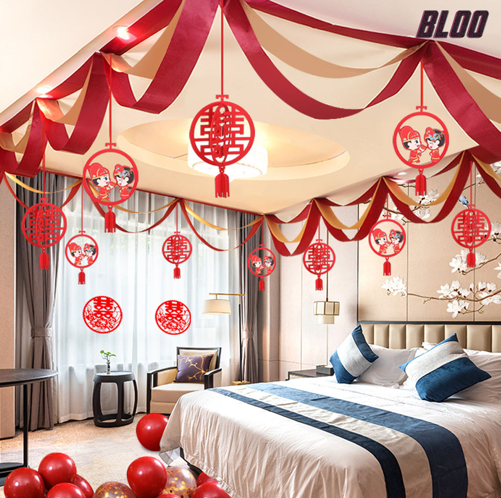Dải lụa trang trí phòng khách, phòng cưới cô dâu chú rể dài 2m7