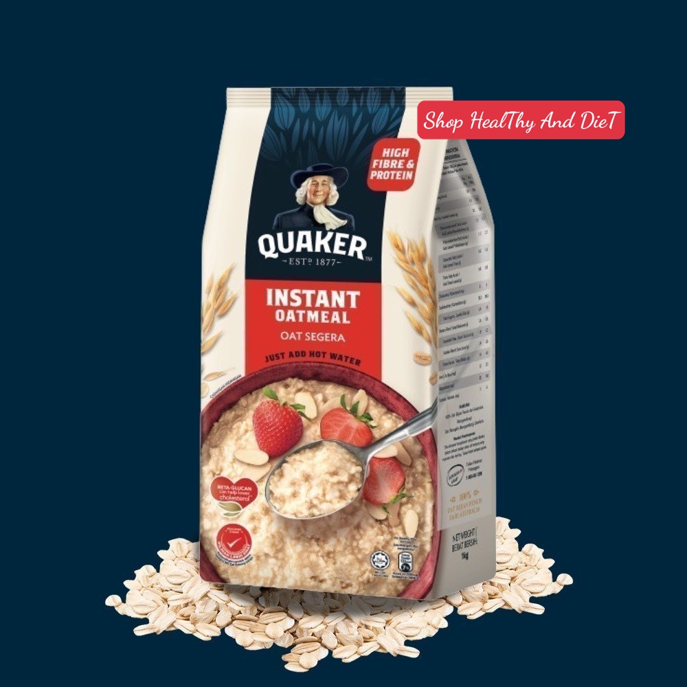  Yến Mạch Ăn Liền Quaker 1Kg - Nhập Khẩu PSC Có Tem Phụ 
