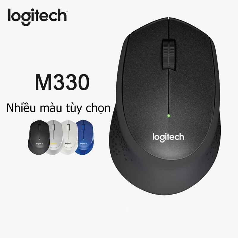 Chuột Máy Vi Tính Không Dây Logitech M330 Laser Silent Plus - Không có tiếng click khi sử dụng, Chuột công thái học