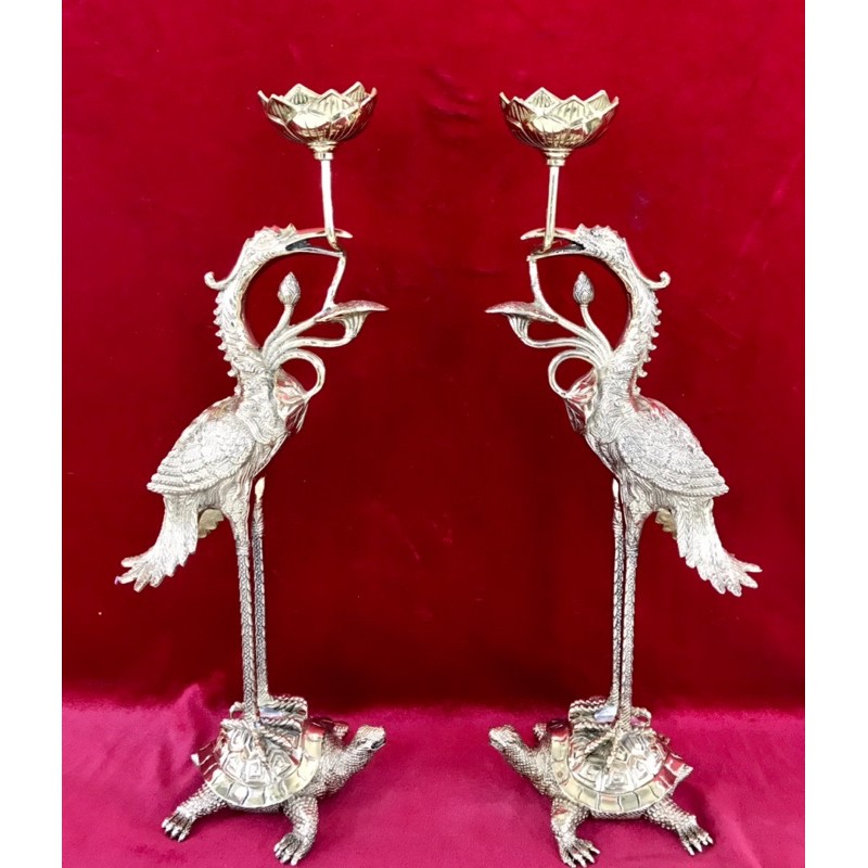 [HCM]Cặp Hạc Đồng Hạc Cánh Đừng Rùa của Vĩnh Tiến cao 33cm