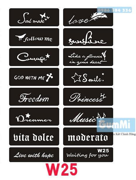 Khuôn xăm mã w25