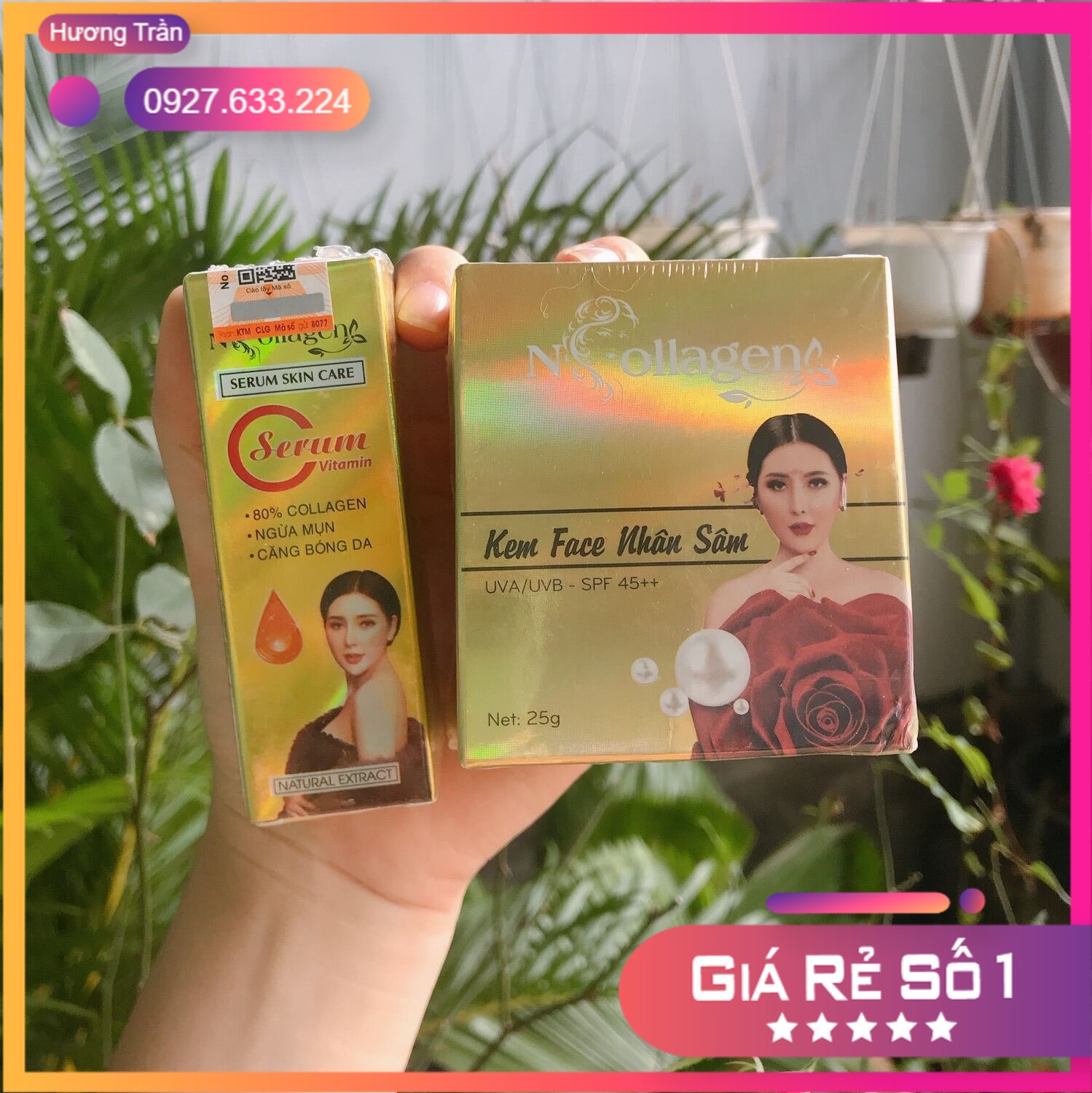 [CHÍNH HÃNG] COMBO KEM FACE NHÂN SÂM N COLLAGEN VÀ SERUM NHÂN SÂM N COLLAGEN [Chính Hãng]