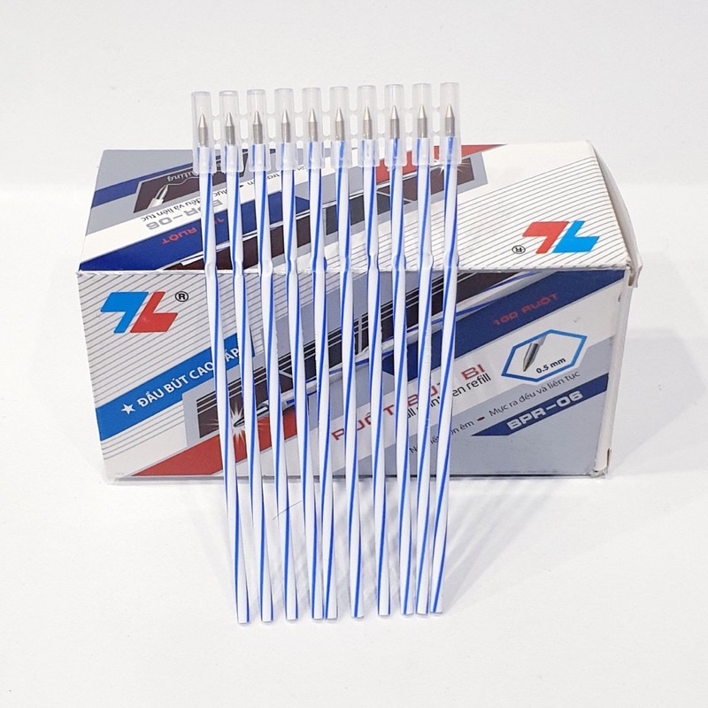 Combo 10 ruột bút bi thiên long xanh/đen