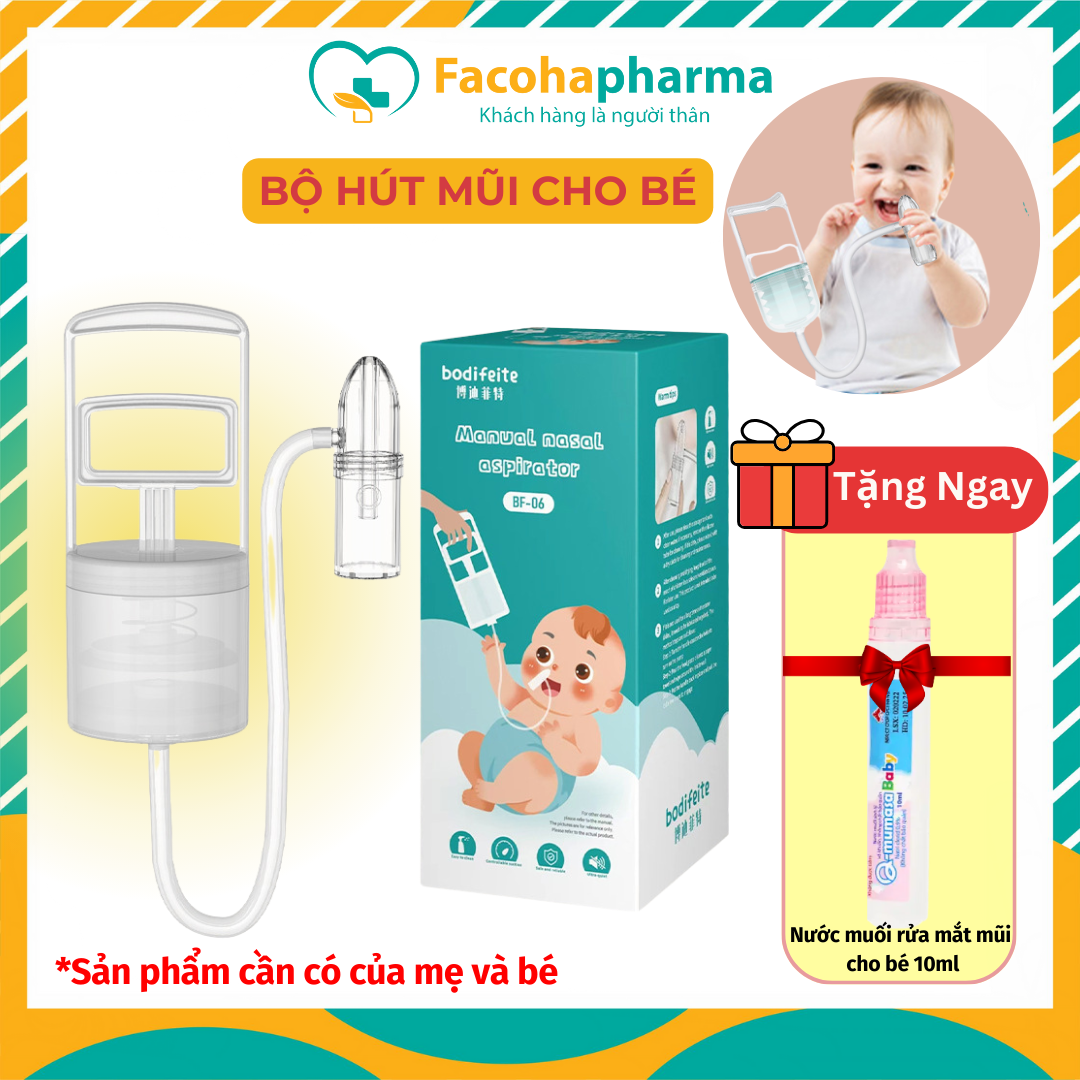 Dụng cụ hút mũi cầm tay cao cấp cho sơ sinh trẻ em an toàn dễ vệ sinh làm sạch mũi hiệu quả cho bé đặc biệt khi mùa đông