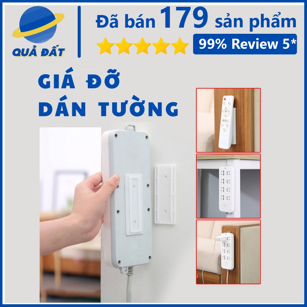 [HCM]Bộ 3 Giá Đỡ Treo Tường Tiện Dụng Miếng Dán Ổ Cắm Điện Cục Wifi