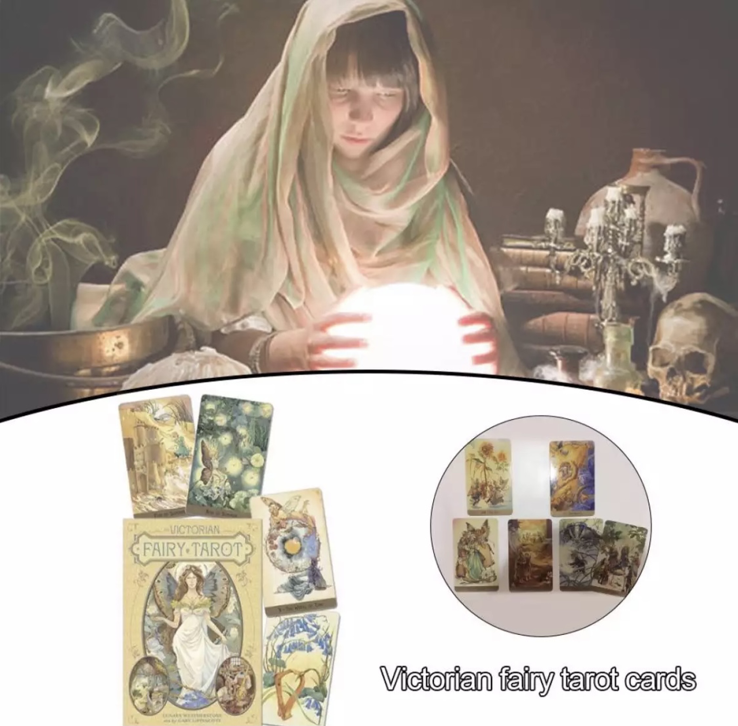 Bộ Bài Tarot Cổ Tích Victoria Tiếng Anh 78 Lá Thẻ Trò Chơi Đồ Chơi Giáo Dục Dễ Mang Theo, Chơi Bài Trò Chơi Trò Chơi Tiệc Tùng T01